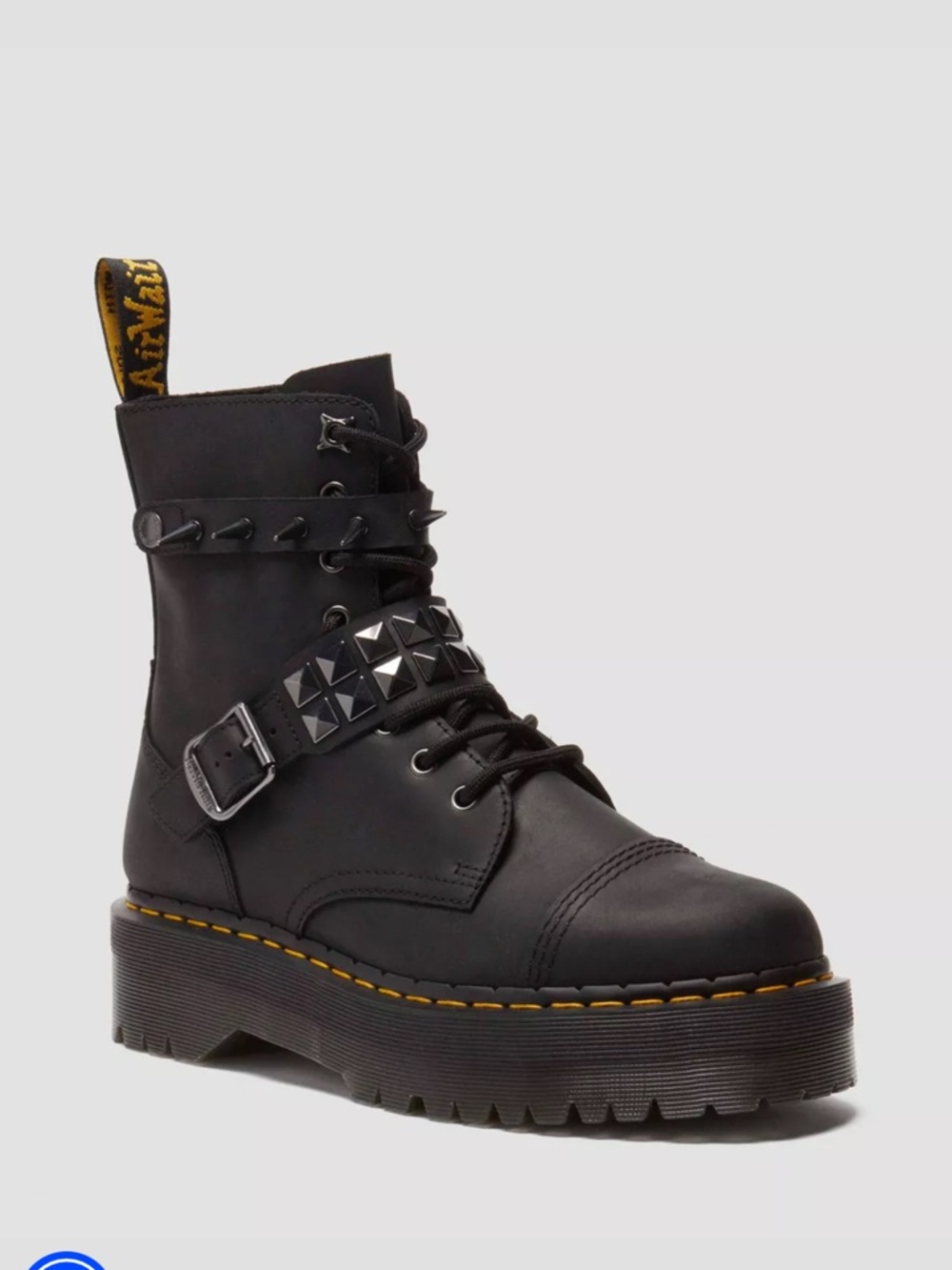 Dr. Martens Jadon Spiked Leather Platform Combat Boot